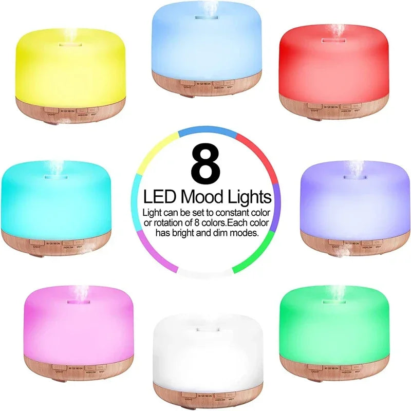 Diffuseur d’huiles essentielles à LED – Lumière, parfum & sérénité