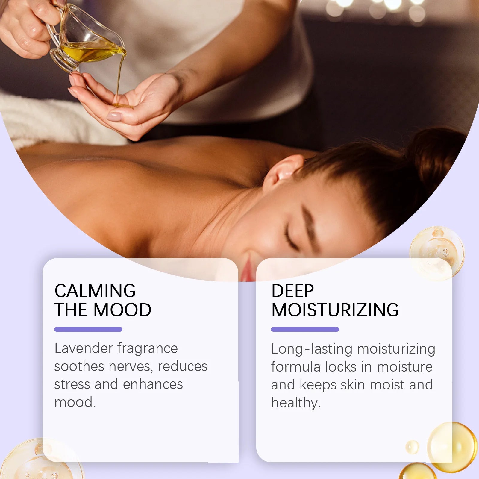 Huile de Massage Relaxante à la Lavande – OceAura