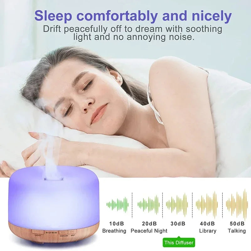 Diffuseur d’huiles essentielles à LED – Lumière, parfum & sérénité